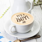 NAKLEO Coffee Stencils and Cookies Decoration 14Pcs 2.8”x2.8” and 4.3”x4.3”, Reusable Plastic Baking Templates, Baby Shower Newborn, Barista DIY Art Craft, Capuccino Latte Chocolate Cake Biscuit