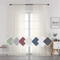 Sheer Ivory Curtains Light Filtering Window Drapes by OVZME