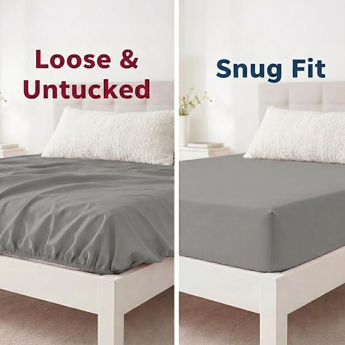 Stretchy Twin Fitted Sheet for 4 Inch Low Profile Mattress - Image 3