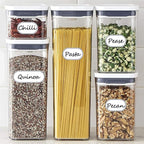 192pcs Labels for Jars Removable Waterproof Write-on Bottle Labels Stickers with Silver Border for Organizing Home Kitchen Pantry Food Storage Containers Spice Jars Jam Cannings, with Marker Pen