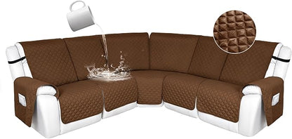 HDCAXKJ 100% Waterproof Reclining Sectional Couch Covers L Shape Recliner Sofa by HDCAXKJ