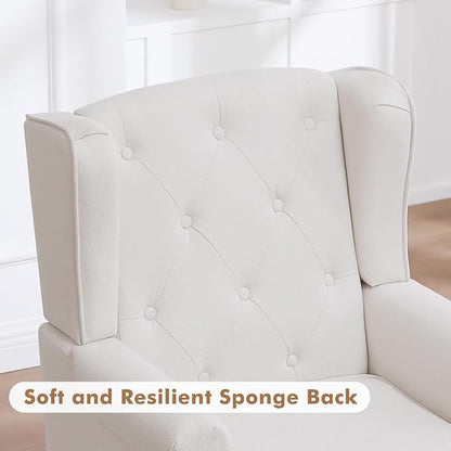 Accent Chair for Living Room, Mid Century Modern Upholstered Armchair, Wingback - Image 6