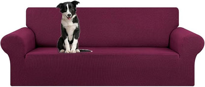 Stretch Oversized Couch Covers for Sofa Slipcover, Wine | 1-Piece Washable Sofa by KEKUOU