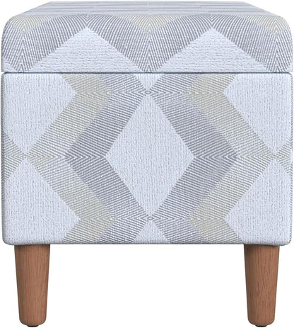 HomePop Malmo Decorative Storage Bench -Natural Woven Geo - Image 7
