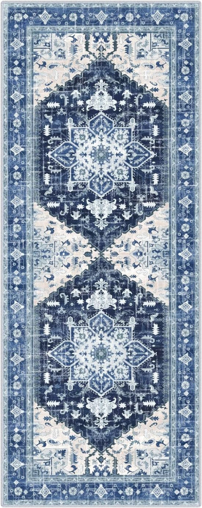 Yamaziot Washable Runner Rug, 2x5 Non-Slip Boho Vintage Hallway Rug Runner - Image 3