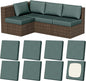 8Pcs Outdoor Cushion Covers, Stretch Patio Furniture Couch Chair Slipcovers | by VORSHAPE