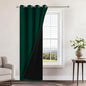Yakamok Dark Green Blackout Curtains 96" Long by Yakamok
