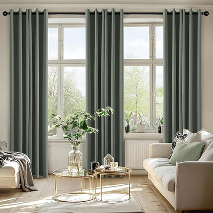 MIULEE Blackout Curtains for Bedroom 2 Panel 40 x 72 Inch Long Dark Mallard | - Image 6