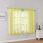 Simplebrand Lemon Short Sheer Curtains 45 Inch Length by Simplebrand