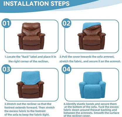 Cupuamon Recliner Chair Covers, Lazy Boy Recliner Covers Stretch Reclining - Image 6
