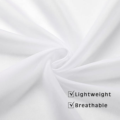 White Sheer Window Valance Curtains, Light Filtering Kitchen Valances Windows - Image 3