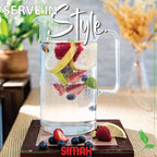 Simax Glass Pitcher, 64 Ounce (2 Quart) Borosilicate Glass, Made in Europe Hot and Cold Safe Iced Tea Pitchers for Drinks, Water, Lemonade Pitcher, Cocktail Jug, Sangria Pitchers