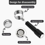 54mm Bottomless Portafilter with Filter Basket, Compatible with Breville Barista Express, BES880BSS, BES870XL, BES878BSS, BES500BSS, BES840XL, Pro, Touch, Bambino Plus, Infuser, Duo Temp Pro