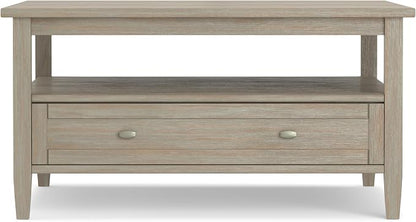SIMPLIHOME Warm Shaker Solid Wood Transitional-Style 36-inch Wide Coffee Table - Image 3