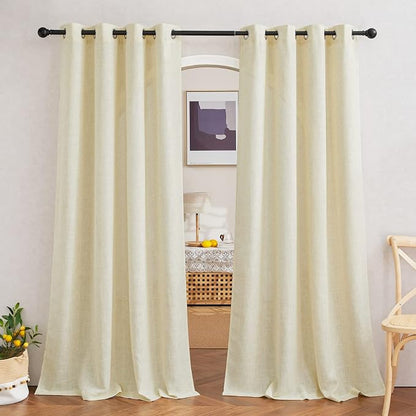 NICETOWN Linen Curtains 63 inch Long by NICETOWN