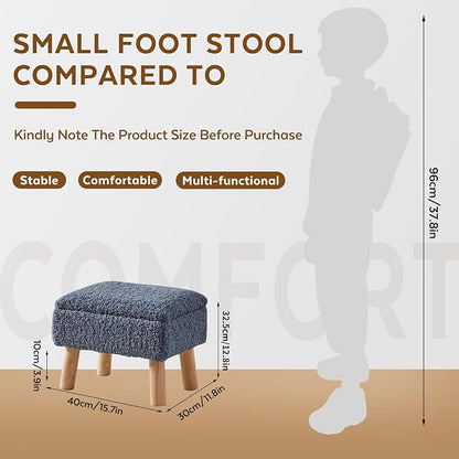 Storage Ottoman, Small Foot Stool Ottoman - Image 2