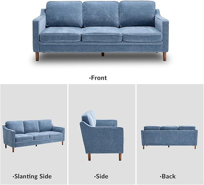 Kingfun Living Room Furniture Sets, 3 Seater Couch and 2 Armchair, Mid Century - Image 8