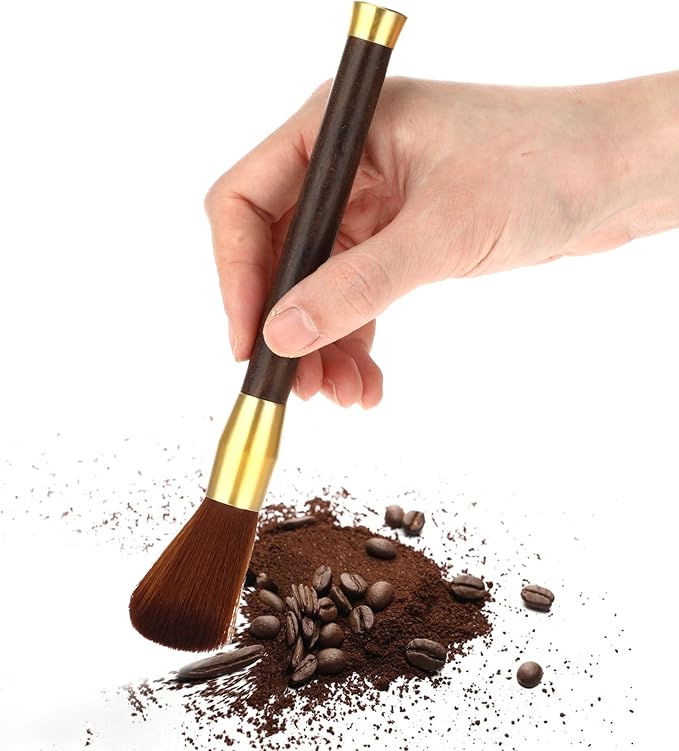 Molain Coffee Cleaning Brush, 16.7x1.58CM Coffee Machine Brush Coffee Accessories Cleaning Brush Barista Brush for Coffee Grinder and Espresso Machine with Vegan Brush Hair