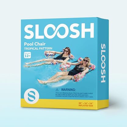 SLOOSH Inflatable Pool Floats Adult, 2 Packs Floating Lounge Chairs, Blow up - Image 8