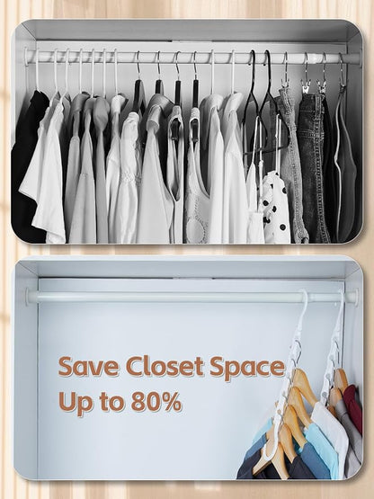 HOUSE DAY Closet Organizers and Storage, 8 Pack Magic Hangers Space Saving - Image 3