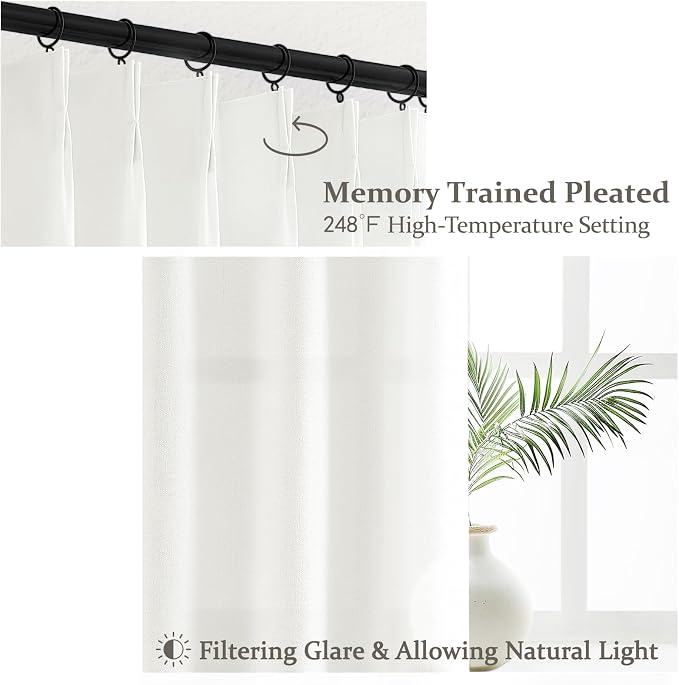 Custom Pleated Curtains & Drapes 86 Inches Long - Image 3