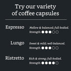 Amazon Brand - Solimo Espresso Capsules, Medium Roast, Compatible with Original Brewers, Pack of 1x50 Capsule (50 count)