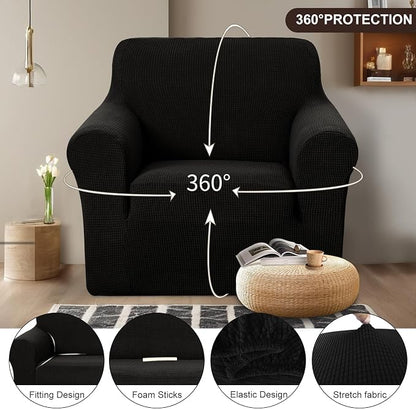 U-NICE HOME Stretch Recliner Chair Cover Armchair Slipcover, 1-Piece Chair cover - Image 3