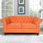 Mid-Century 2 Seater Sofa, Velvet Loveseat by YUCHIATHSoulFurniture