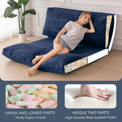 MAXYOYO Folding Sofa Bed, Extra Thick and Long Floor Sofa Convertible Sleeper - Image 4