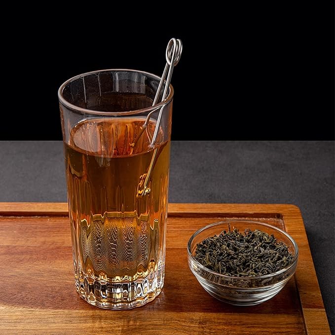 Snap Ball Tea Strainer, Voittozege 20 Pcs Premium Stainless Steel Tea Infuser with Handle Tea Infuser Filter with Tong Pincer Steeper Reusable for Loose Leaf Tea, Spices, Seasonings