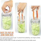 Artcome 5-Pack Glass Fermentation Weights with Easy Grip Handle and Unique Texture Design for Large Wide Mouth Mason Jars