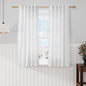 White Linen Curtains for Living Room 54 inch Length White Light Filtering Semi by Nanspring