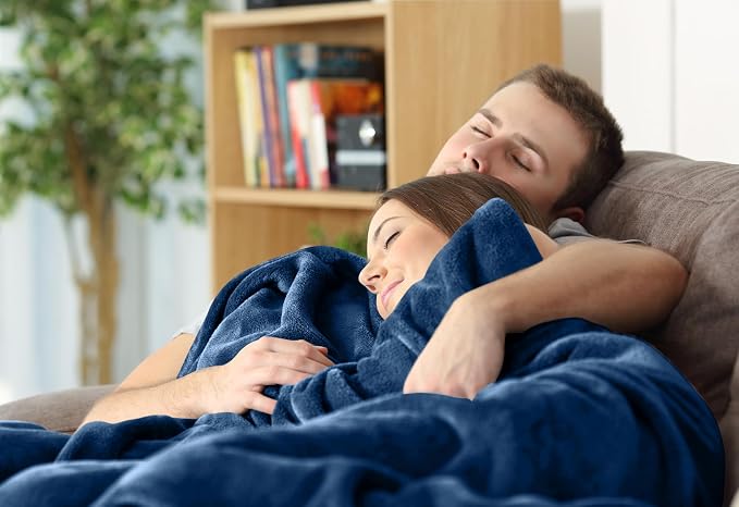 Utopia Bedding Soft Fleece Bed Blanket Queen Size Royal Blue | Microfiber Plush - Image 6