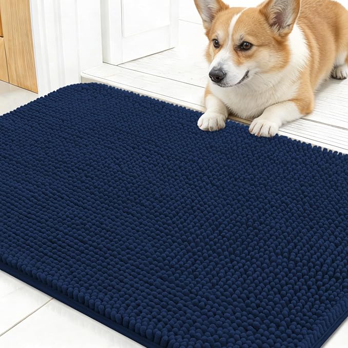 OLANLY Dog Door Mat for Muddy Paws 30x17, Super Absorbent Chenille Mud Mat | by OLANLY