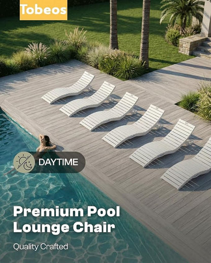 Folding HDPE Outdoor Chaise Lounge - Image 9