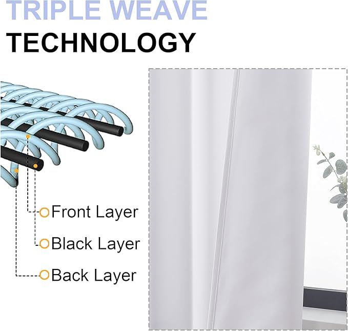 Simplebrand Ava Pure White Curtains - Image 5