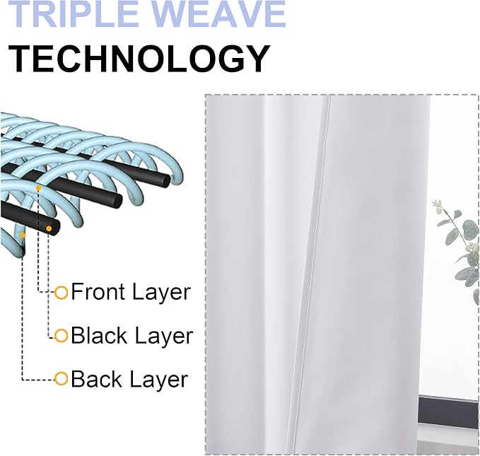 Simplebrand Ava Pure White Long 10ft Curtains - Image 5