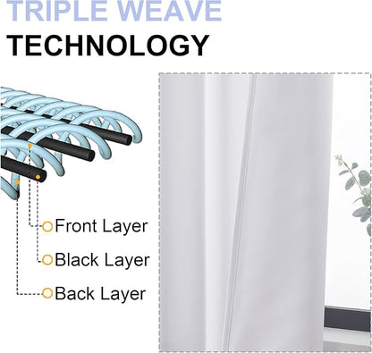 Simplebrand Ava Pure White Long 10ft Curtains - Image 5