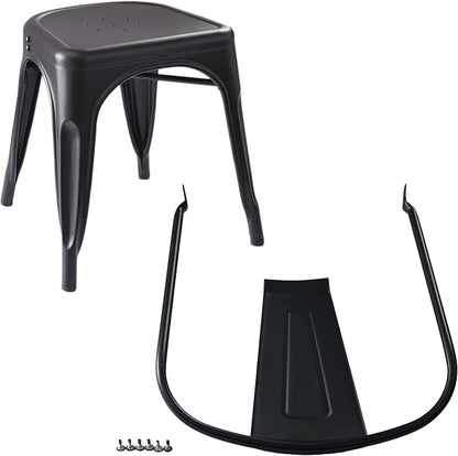 Amazon Basics Metal Dining Chairs, Indoor/Outdoor, Matte Black - Image 7