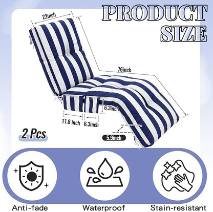 Kigley Outdoor Chaise Lounge Cushions - Image 2