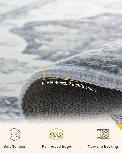 RELEANY Washable Area Rug, Small 2'6"x4', Water Repellent, Pet Friendly - Image 3