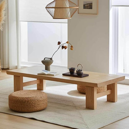 Japanese Solid Wood Tatami Coffee Table - Image 6