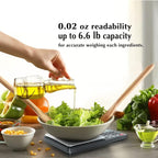 Fuzion Nutrition Food Scale, Digital Food Scale for Weight Loss, Calculating Food Facts, Macro, Calorie, Meal Prep, Portion Control, Stainless Steel