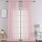 Chyhomenyc Extra Long Blush Pink Sheer Curtains 108 Inches Long 2 Panels by Chyhomenyc