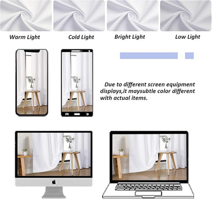 Simplebrand Ava Pure White Light Filtering Curtains - Image 8