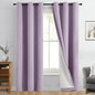 Yakamok Lilac 100% Blackout Curtains 84 Inches Long by Yakamok
