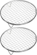 Cooling Rack - 10" & 8.3" 304 Stainless Steel Dish Rack for Cooking and Baking - Premium Steamer Rack, Canning Rack - Stackable Cake Cooling Rack - Set of 2