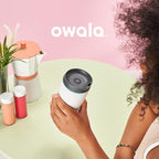 Owala SmoothSip Insulated Stainless Steel Coffee Tumbler, Reusable Iced Coffee Cup, Hot Coffee Travel Mug, BPA Free 20 oz, Gray (Cloudscape)