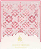 Cake Baking Stencil - Seamless Delicate Pattern for Decorating Tall Double Barrel Cake to Use with Buttercream, Royal Icing, Ganache, Paint, Airbrush (VORRA)