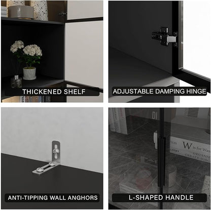 Mekminop Glass Doors Display Cabinet - Image 6